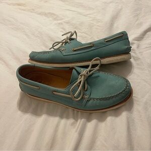 Sperry’s Women’s Loafers Size 10M Gold Club Teal Leather